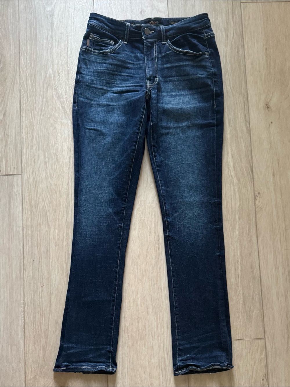 Men’s Outpost 29 x 32 medium dark blue Slim Straight Leg denim jeans distressed